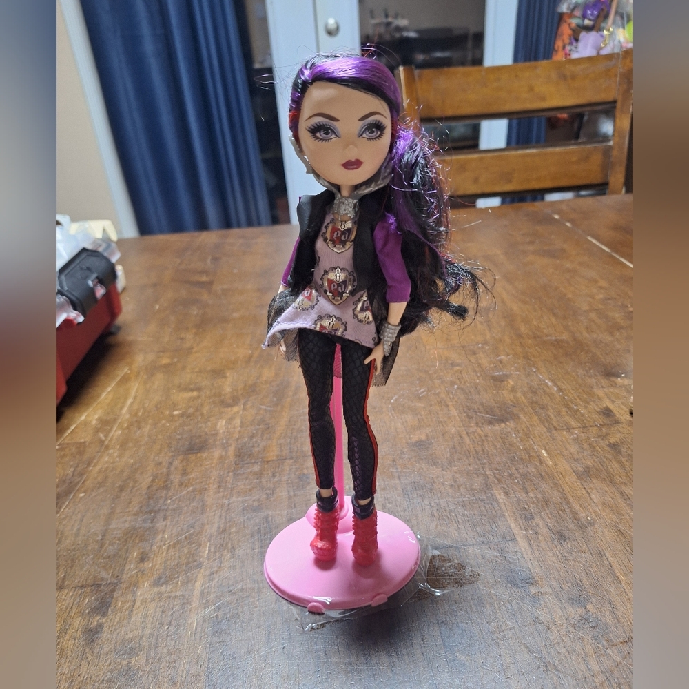 Fashion Doll with Purple and Black Outfit